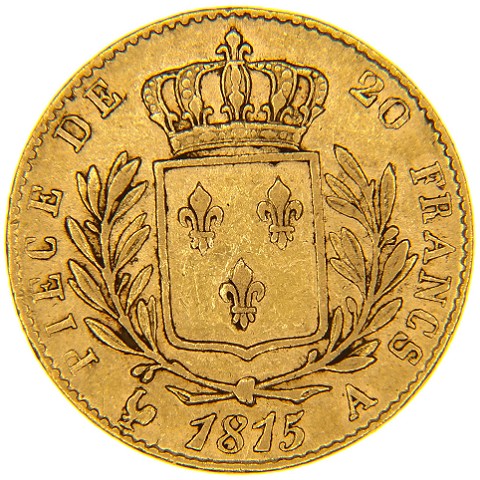 20 Franchi 1814-1815 - Luigi XVIII - Francia