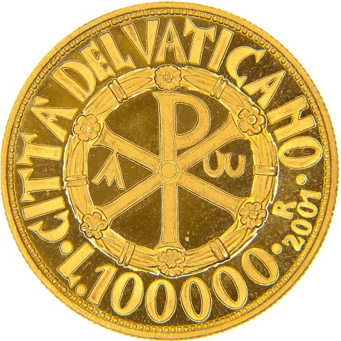 100000 Lire 2001 - Giovanni Paolo II - Città del Vaticano