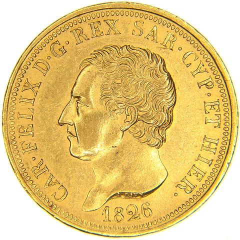 80 Lire 1823-1831 - Carlo Felice - Regno di Sardegna