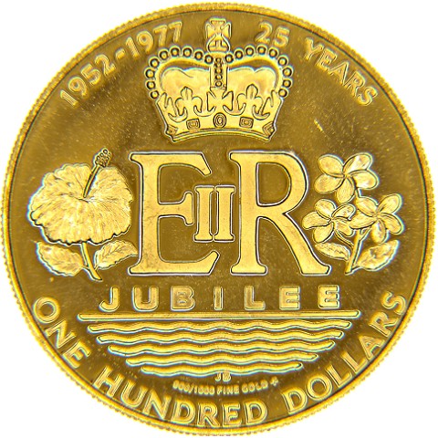 100 Dollari 1977 - Elisabetta II - Isole Cook