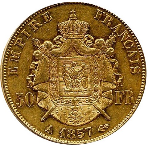 50 Franchi 1855-1860 - Napoleone III - Francia