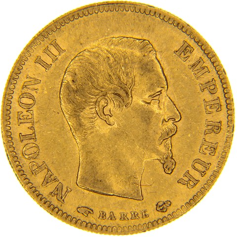 10 Franchi 1854-1860 - Napoleone III - Francia