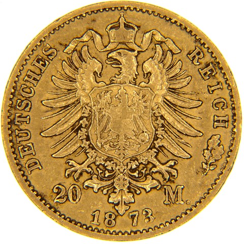 20 Marchi 1872-1873 - Federico I - Germania - Baden