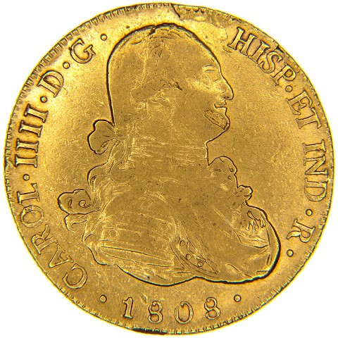 8 Escudos 1791-1808 - Carlo IV - Bolivia