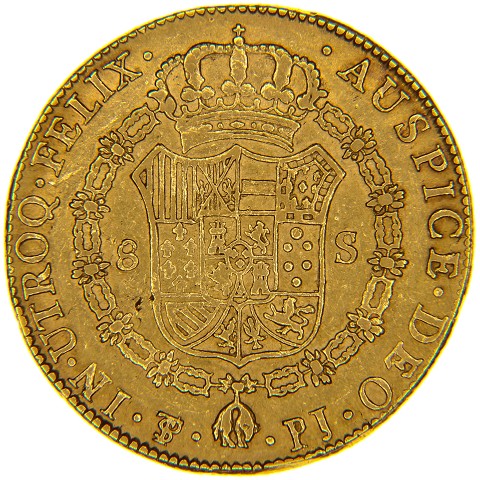 8 Escudos 1791-1808 - Carlo IV - Bolivia