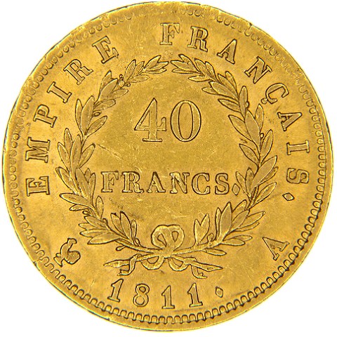 40 Franchi 1811 A - zecca di Parigi - Napoleone I - Francia
