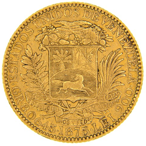 5 Venezolanos 1875 - Venezuela