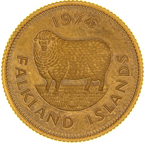 1/2 Sterlina 1974 - Elisabetta II - Isole Falkland