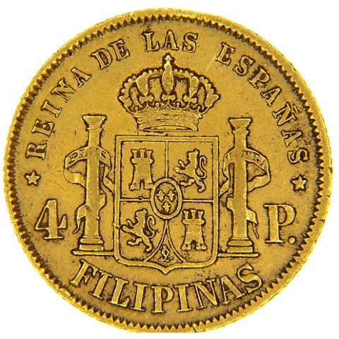 4 Pesos 1868 - Isabella II - Filippine