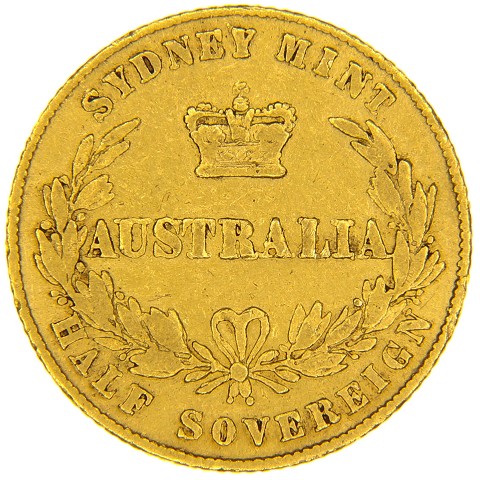1/2 Sterlina 1857-1866 - Vittoria - Australia