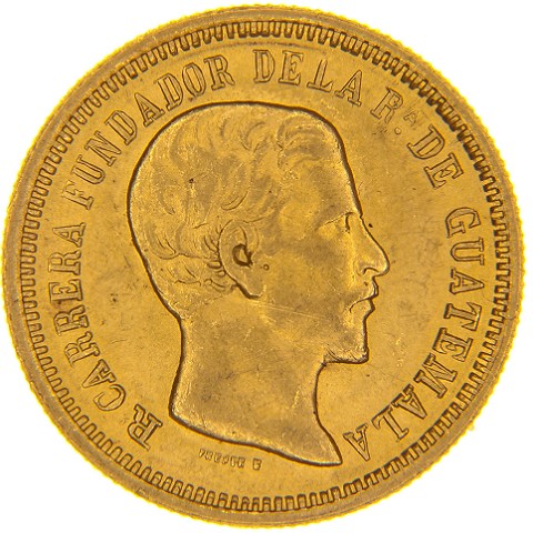 5 Pesos 1869 - Guatemala