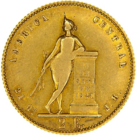 2 Escudos 1850-1863 - Costa Rica