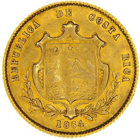 2 Escudos 1850-1863 - Costa Rica