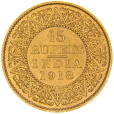 15 Rupie 1918 - Giorgio V - India