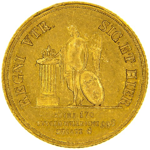 6 Ducati 1842-1856 - Ferdinando II - Regno delle Due Sicilie
