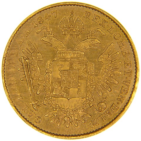 1/2 Sovrano 1837-1848 - Ferdinando I - Regno Lombardo Veneto