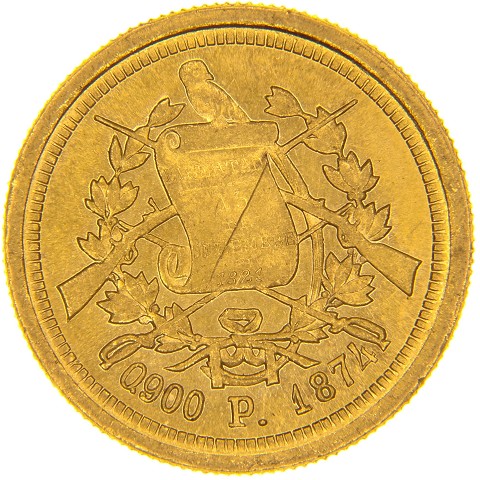 5 Pesos 1872-1878 - Guatemala