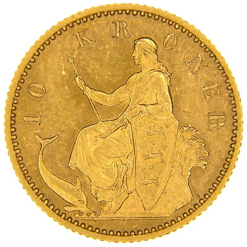 10 Corone 1873-1900 - Cristiano IX - Danimarca