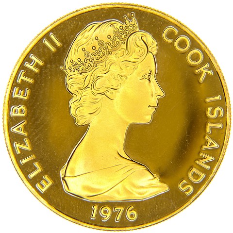 100 Dollari 1976 - Elisabetta II - Isole Cook