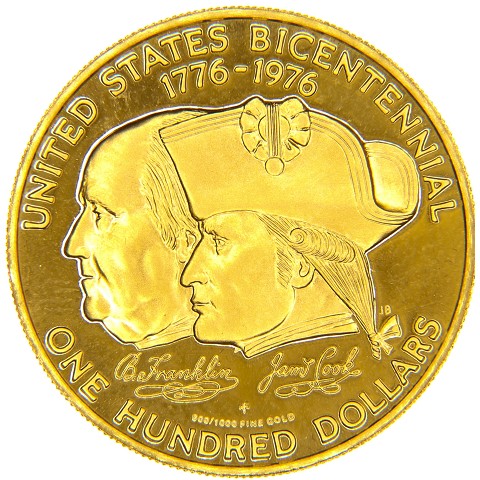 100 Dollari 1976 - Elisabetta II - Isole Cook