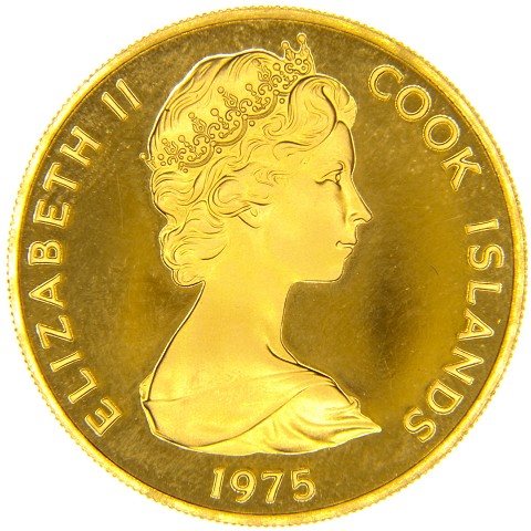 100 Dollari 1975 - Elisabetta II - Isole Cook