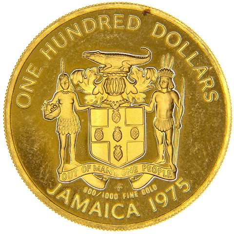 100 Dollari 1975 - Elisabetta II - Jamaica
