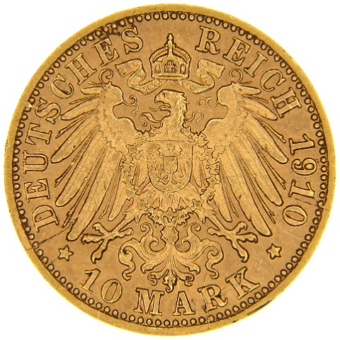 10 Marchi 1893-1913 - Guglielmo II - Germania - Wurttemberg