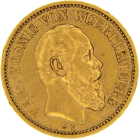 20 Marchi 1872-1873 - Carlo I - Germania - Wurttemberg
