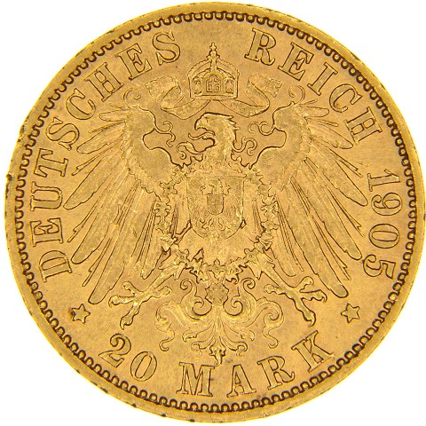 20 Marchi 1905-1914 - Federico Augusto III - Germania - Sassonia