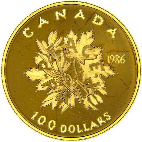 100 Dollari 1986 - Elisabetta II - Canada