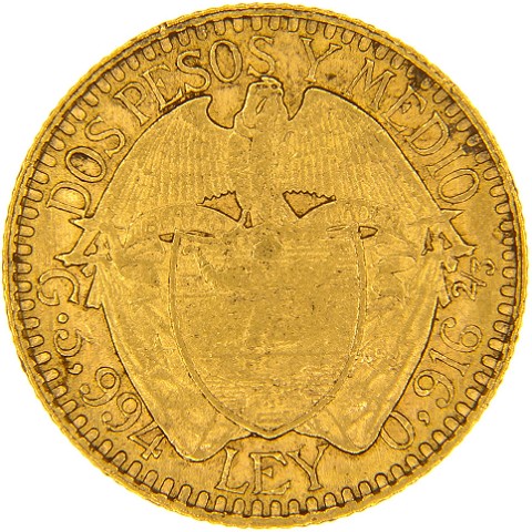 2,5 Pesos 1913 - Colombia