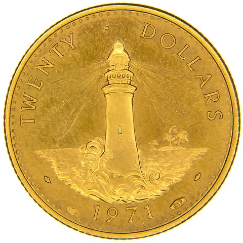 20 Dollari 1971 - Elisabetta II - Bahamas