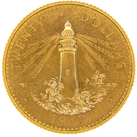 20 Dollari 1967 - Elisabetta II - Bahamas